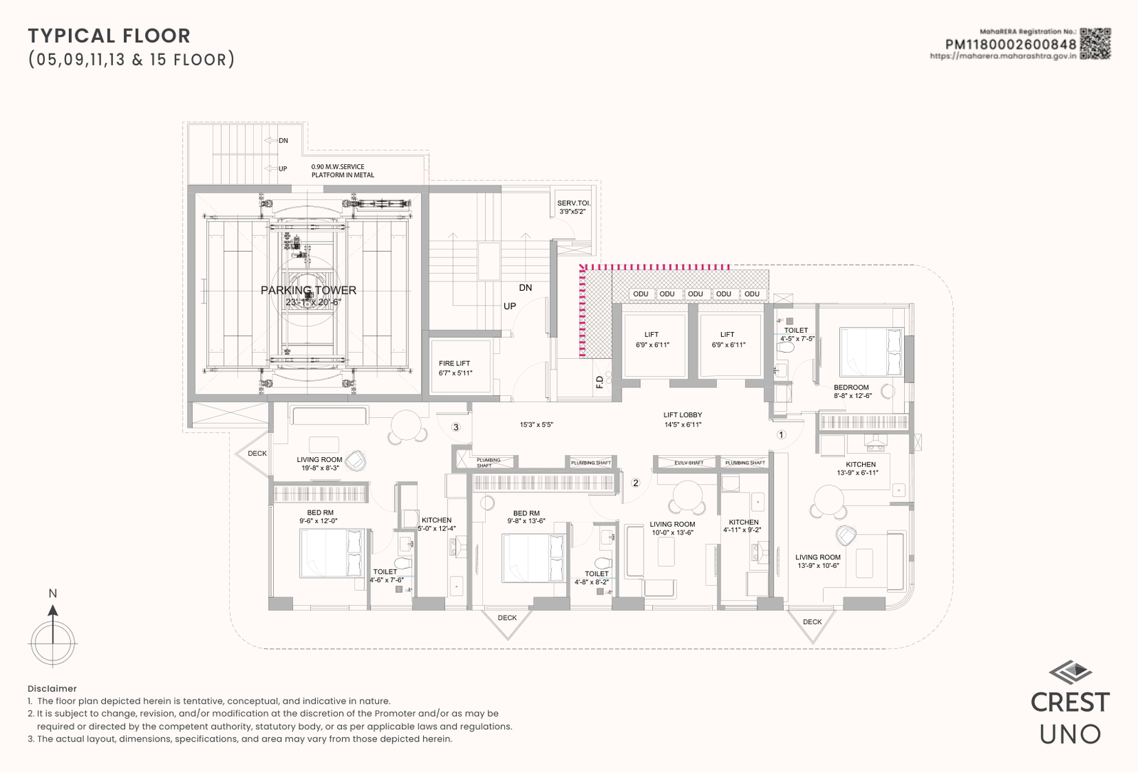 Crest Uno floor plan 2